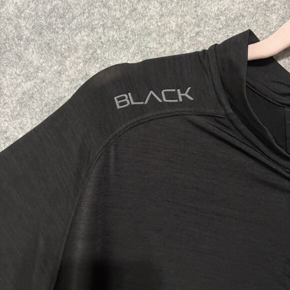 Actively Black Henley Shirt Mens Sz 2X Black Greatness in DNA Embroidered‎ Logo - Picture 4 of 10